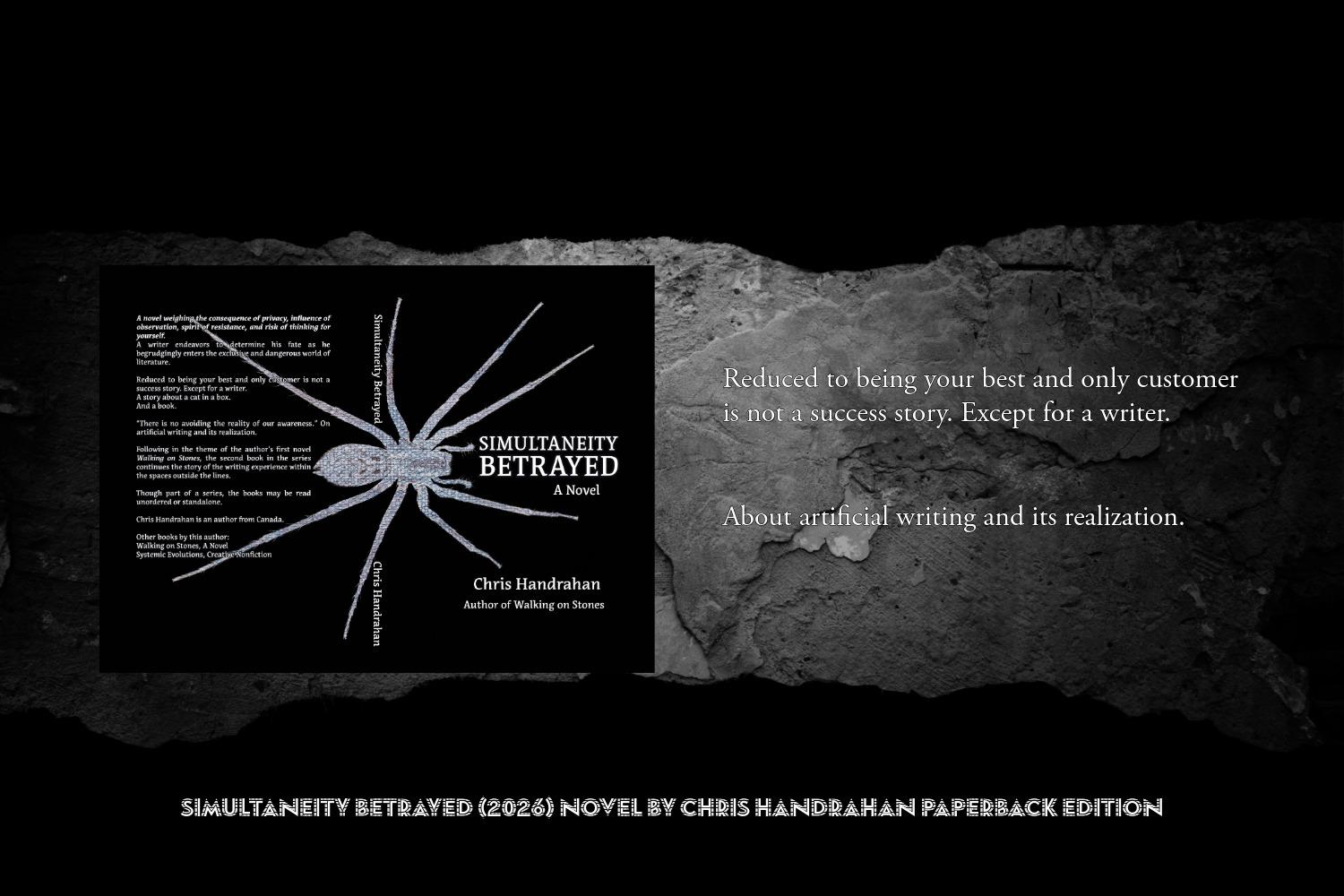 Simultaneity Betrayed, Novel (January 2026) 

Reduced to being your best and only customer is not a success story. Except for a writer.

About artificial writing and its realization.

#books #writing #fiction #creativity