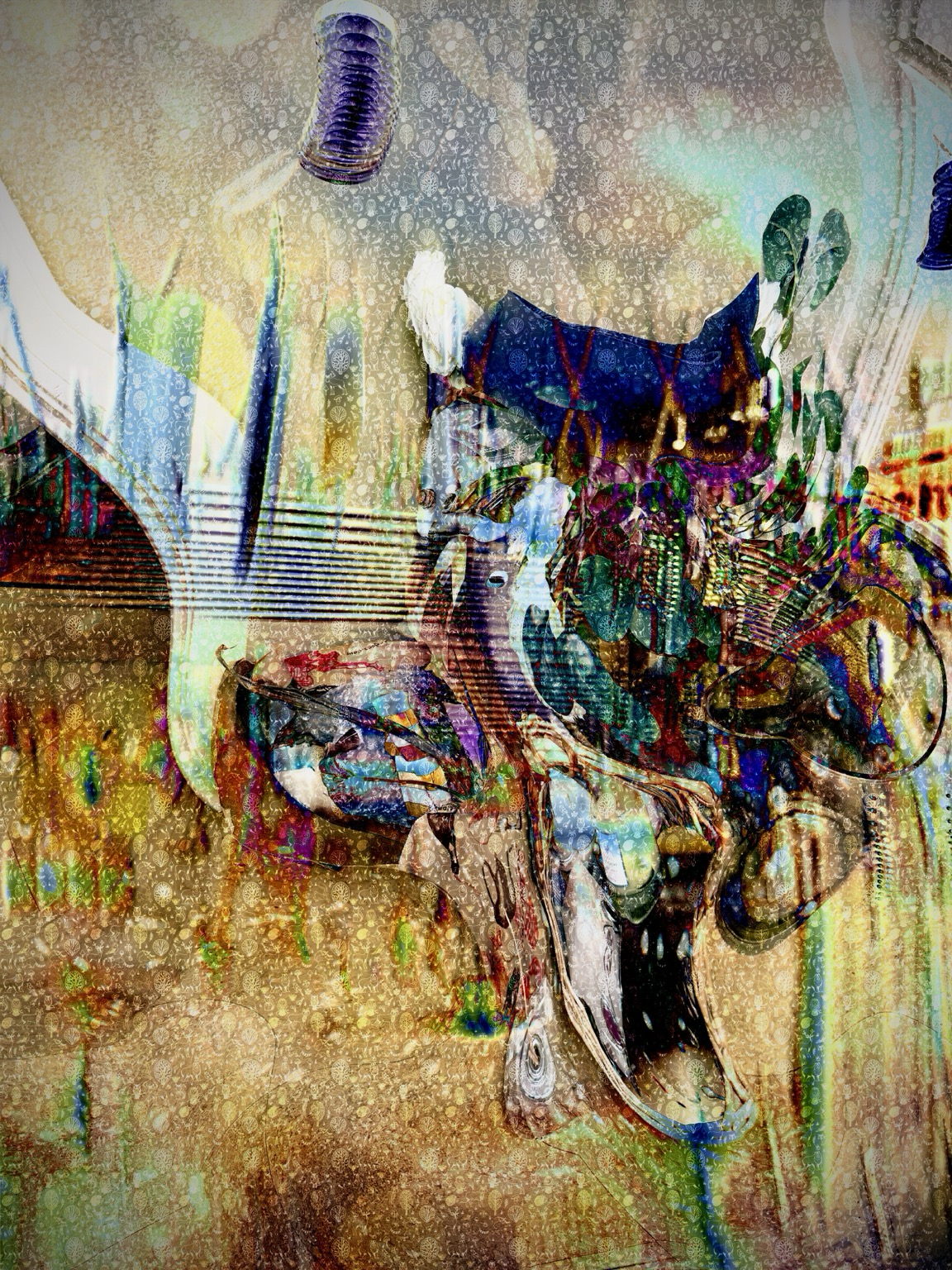 Abstract made from various photos of garbage