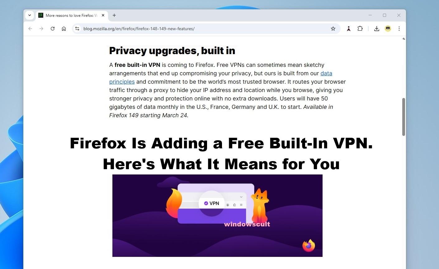 Firefox Is Adding a Free Built-In VPN. Here's What It Means for You