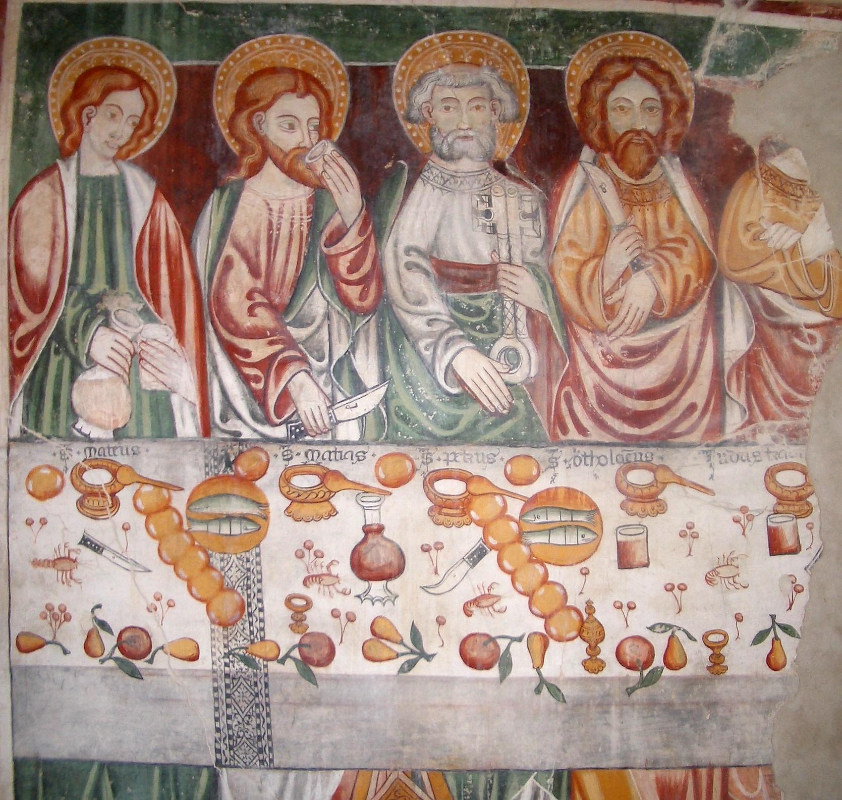 Ignoto del XV secolo Ultima Cena Boccioleto Alpe Seccio