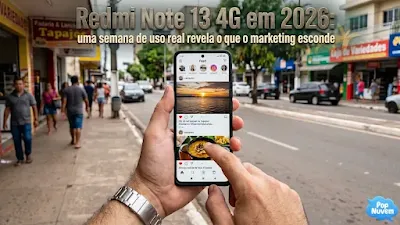 Redmi Note 13 4G em 2026: uma semana de uso real revela o que o marketing esconde