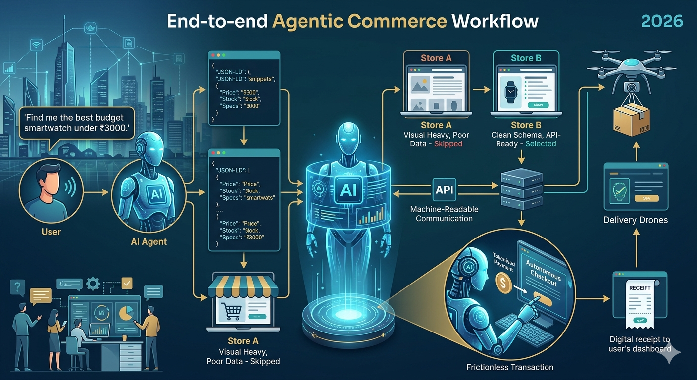 🤖 Shopping is changing forever…
Your next customer might not be human.
AI agents can now:
🛒 Find products
⚖️ Compare prices
💳 Complete purchases
This is Agentic Commerce — and it’s exploding in 2026 🚀
If your business isn’t optimized for AI agents, you’re missing the next wave of customers.
👉 Full guide in link:
https://www.jsrdigital.in/2026/05/the-2026-guide-to-agentic-commerce-how.html⁠�
💡 The future?
AI doesn’t assist shopping… it DOES the shopping.
#AgenticCommerce #AIShopping #DigitalMarketing #FutureOfWork #EcommerceTips #OnlineBusiness #Automation #TechTrends #AI2026