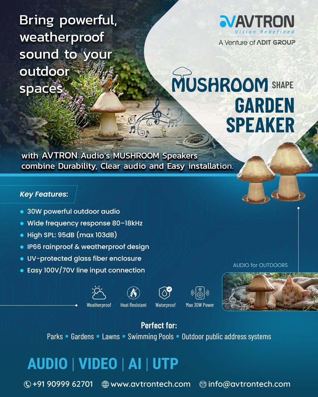 Experience premium outdoor sound with AVTRON 🔊🌿